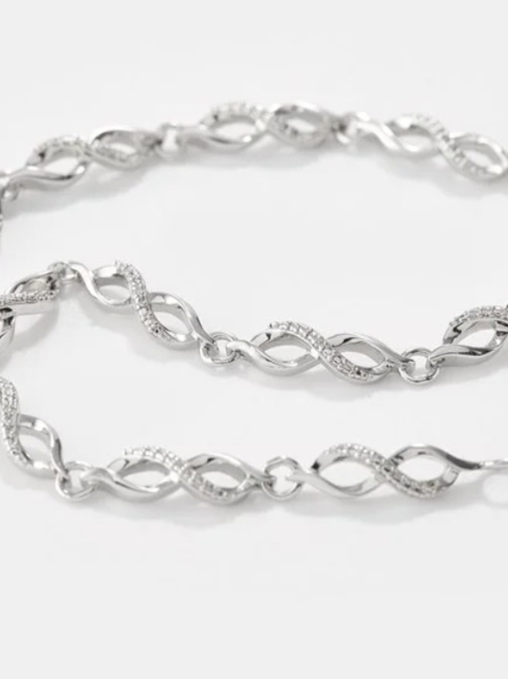Elegant Silver Infinity Link Bracelet - Women's Jewelry